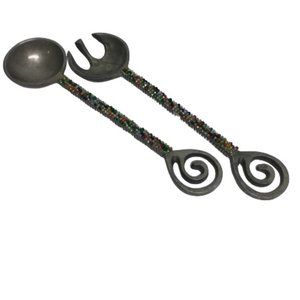 Jeweled Handled Salad Servers